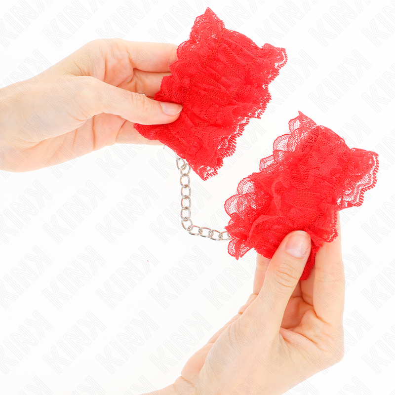 KINK - PUÑOS ELÁSTICOS DE RENDA VERMELHO