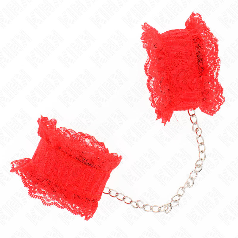 KINK - PUÑOS ELÁSTICOS DE RENDA VERMELHO