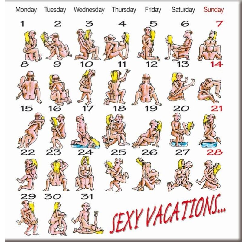 DIABLO PICANTE - IMÃ CALENDÁRIO KAMASUTRA