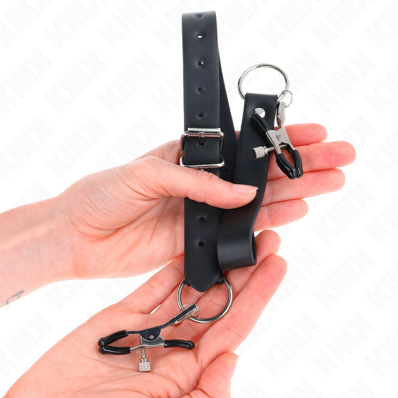 KINK - 4 PINÇAS AJUSTÁVEIS PARA CLITÓRIS 34-48 CM