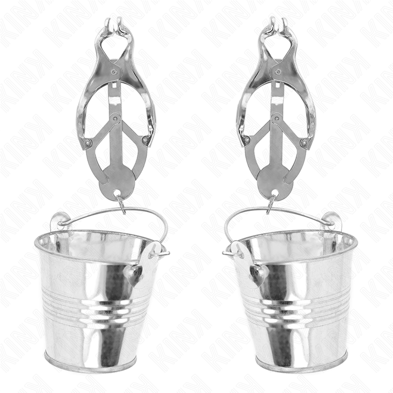 KINK - PINÇAS ESTILO JAPONÊS PARA MAMILOS COM CUBOS PRATEADOS