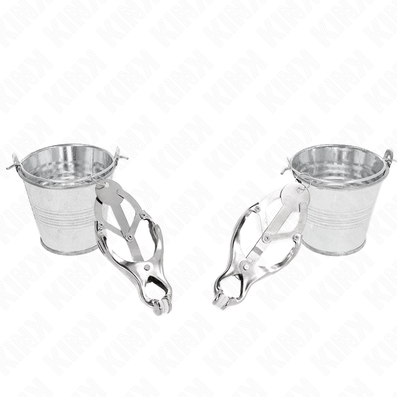 KINK - PINÇAS ESTILO JAPONÊS PARA MAMILOS COM CUBOS PRATEADOS