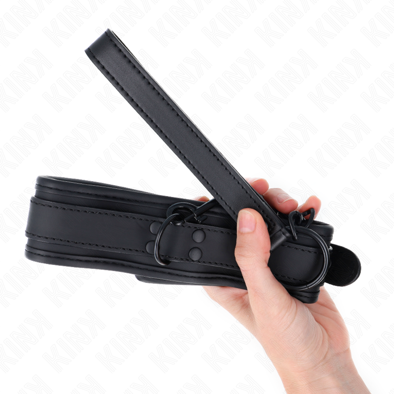 KINK - COLAR DE NEOPRENO BONDAGE MODELO 1 COM CINTO 78 CM AJUSTÁVEL 37,5 X 49,5 CM