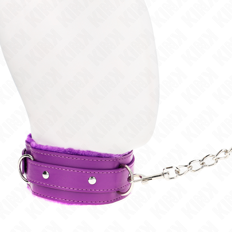 KINK - COLAR COM TRELA 65 CM COM RESTRIÇÕES ROXO AJUSTÁVEL 36-42 CM X 5.5 CM