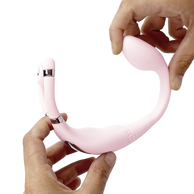VIBRADOR PARA CASAL CONTROLADO POR APP ADRIEN LASTIC - VENUS DOUBLE CLITORIS & G-SPOT STIMULATOR FREE APP ROSA