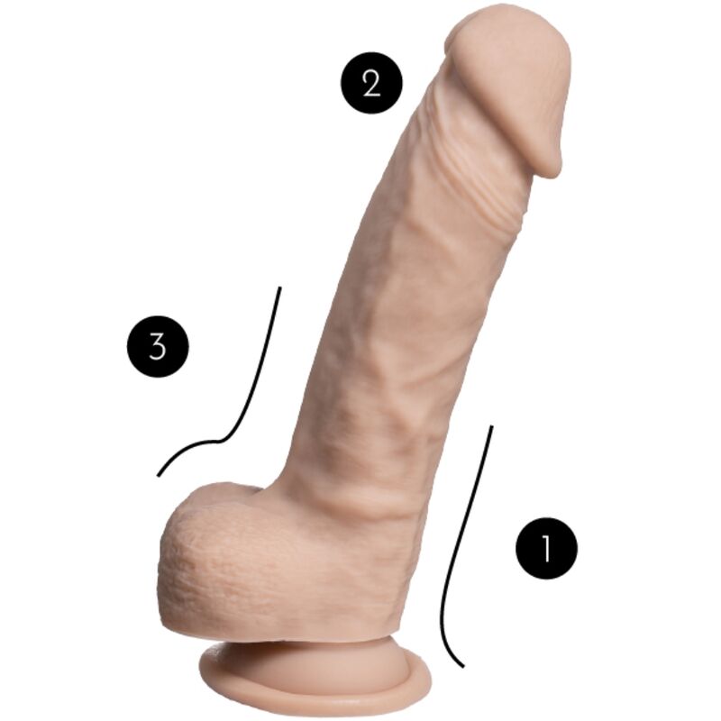 SILEXD - MODELO 1 PÊNIS REALÍSTICO PREMIUM SILICONA SILEXPAN 21.5 CM