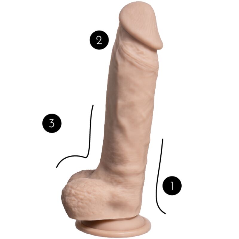 SILEXD - MODELO 1 PÊNIS REALÍSTICO PREMIUM SILICONA SILEXPAN 21.5 CM