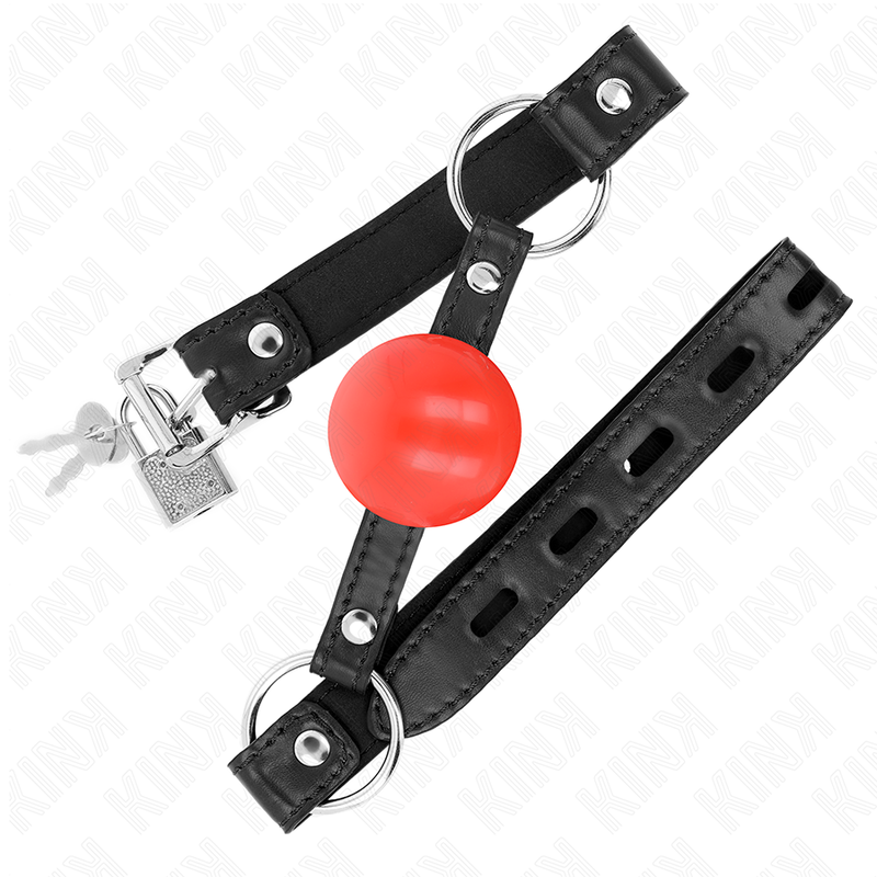 KINK - MORDAÇA DE BOLA 4 CM EM TPE VERMELHA 60 X 2 CM