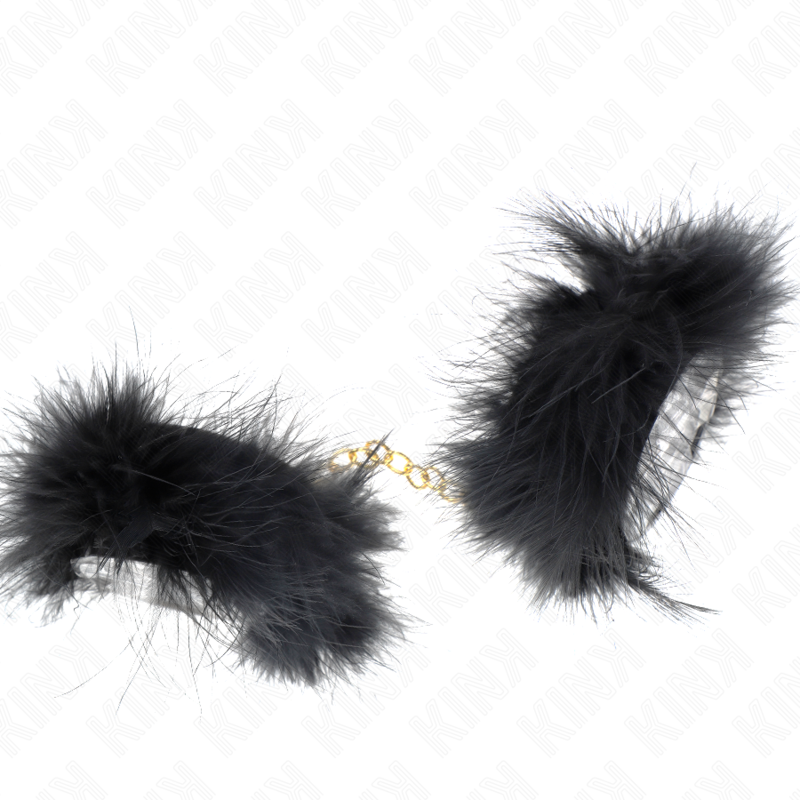 KINK - ALGEMAS COM PLUMAS PRETAS E CORRENTE DOURADA MODELO 2