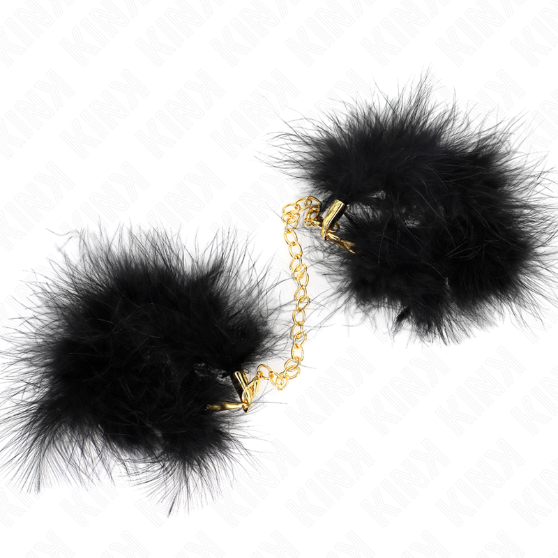 KINK - ALGEMAS COM PLUMAS PRETAS E CORRENTE DOURADA MODELO 2