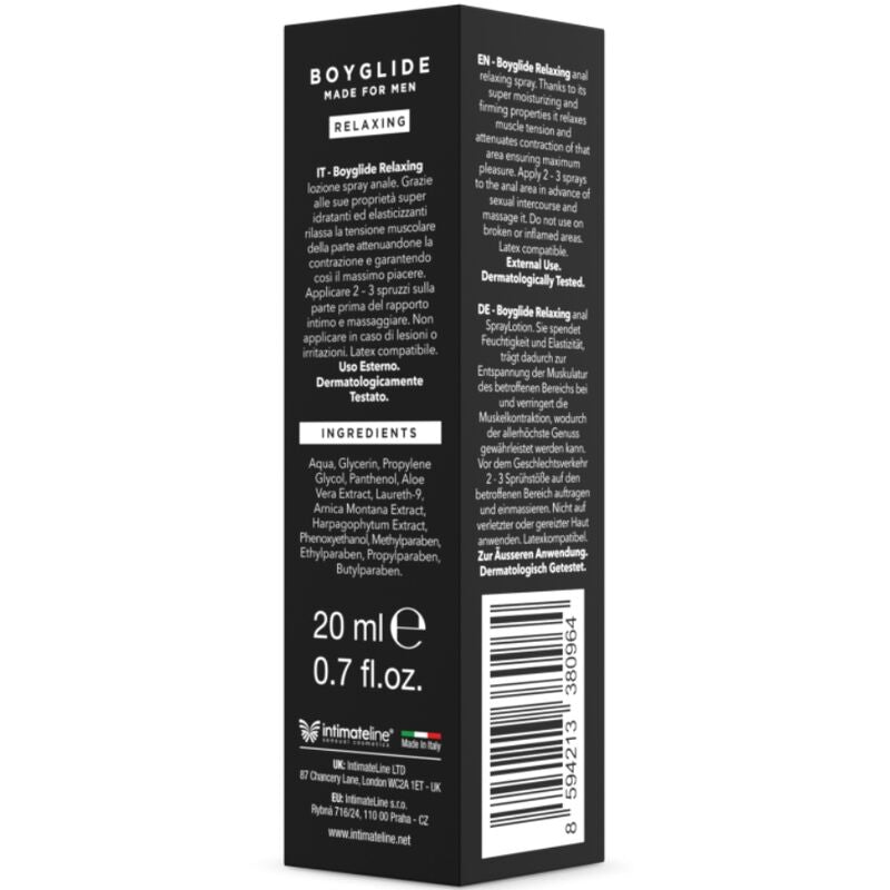 INTIMATELINE - BOYGLIDE SPRAY RELAJANTE ANAL 20 ML