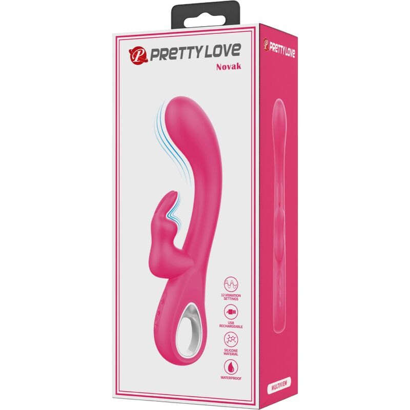 PRETTY LOVE - NOVAK VIBRADOR RABBIT 12 VIBRAÇÕES ROSA