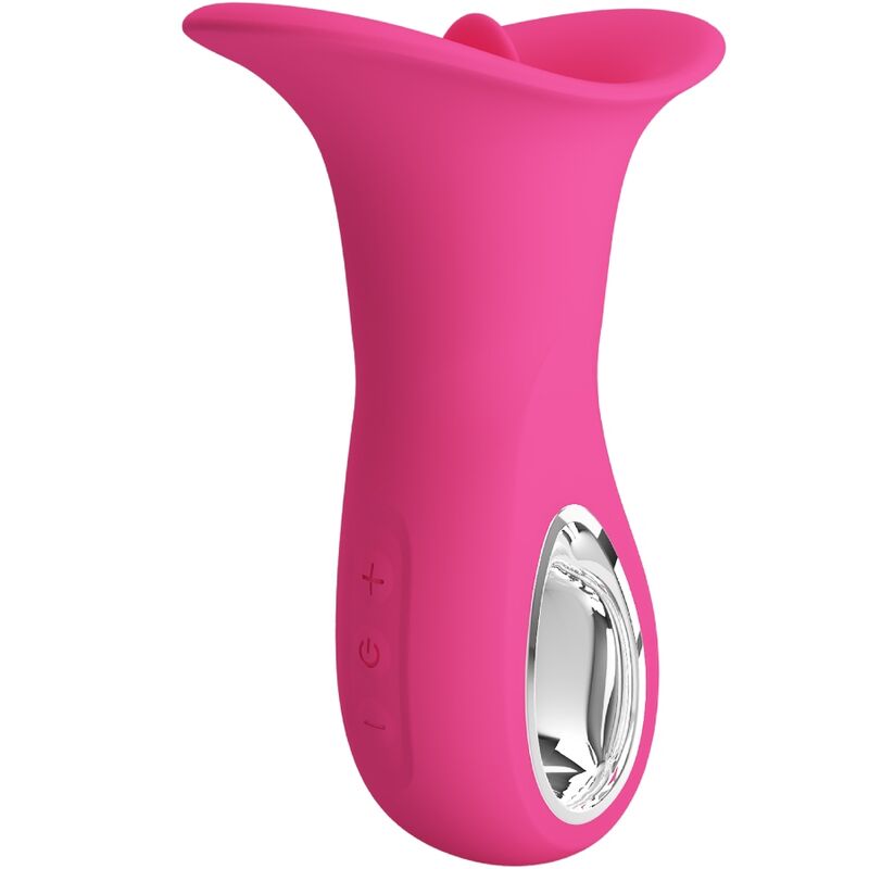 PRETTY LOVE - CLYDE VIBRADOR ORAL COM LÍNGUA VIBRATÓRIA 12 VIBRAÇÕES ROSA