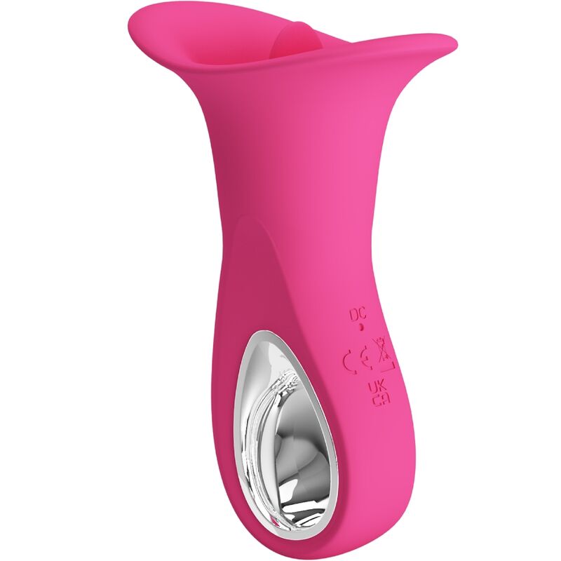 PRETTY LOVE - CLYDE VIBRADOR ORAL COM LÍNGUA VIBRATÓRIA 12 VIBRAÇÕES ROSA