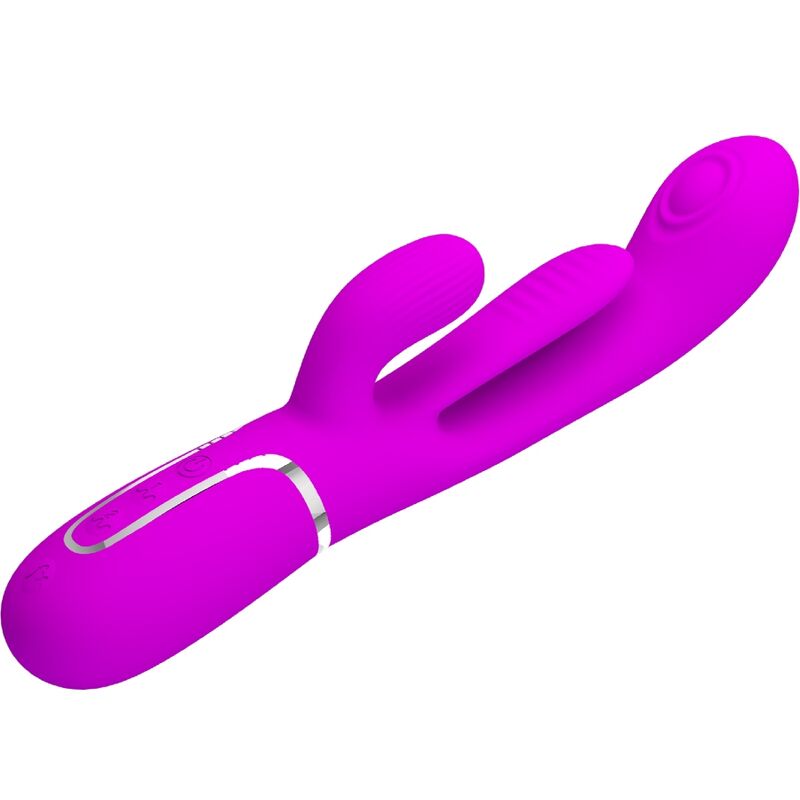 PRETTY LOVE - SHANIA TRIPLO VIBRADOR RABBIT MULTIFUNÇÕES ROSA