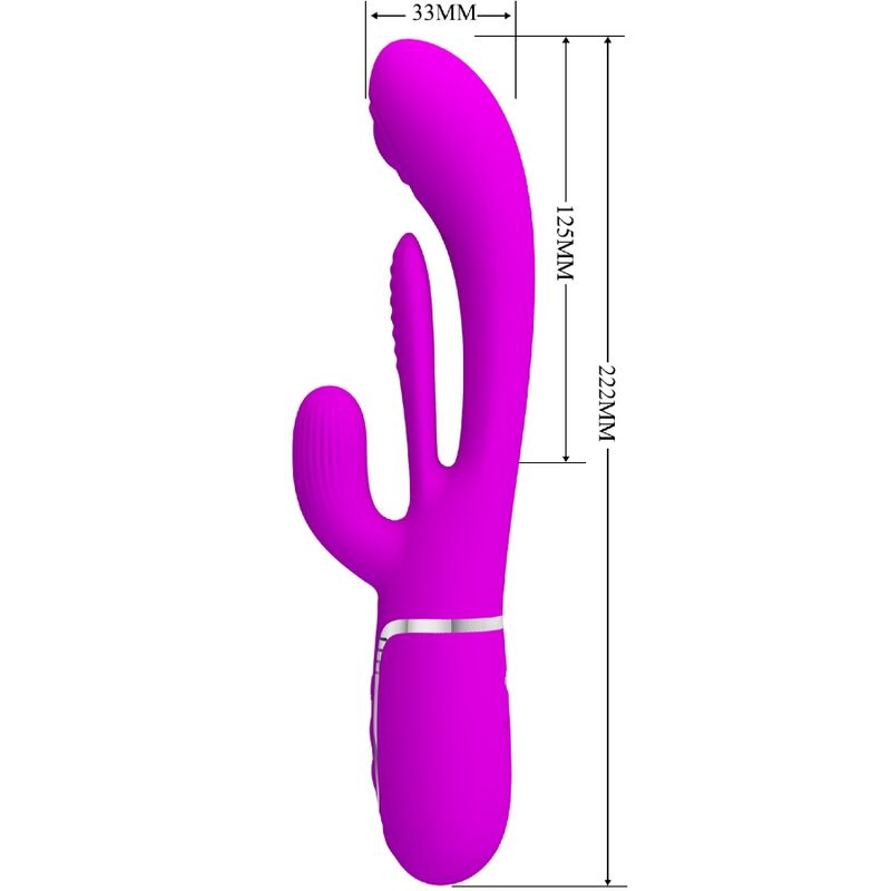 PRETTY LOVE - SHANIA TRIPLO VIBRADOR RABBIT MULTIFUNÇÕES ROSA
