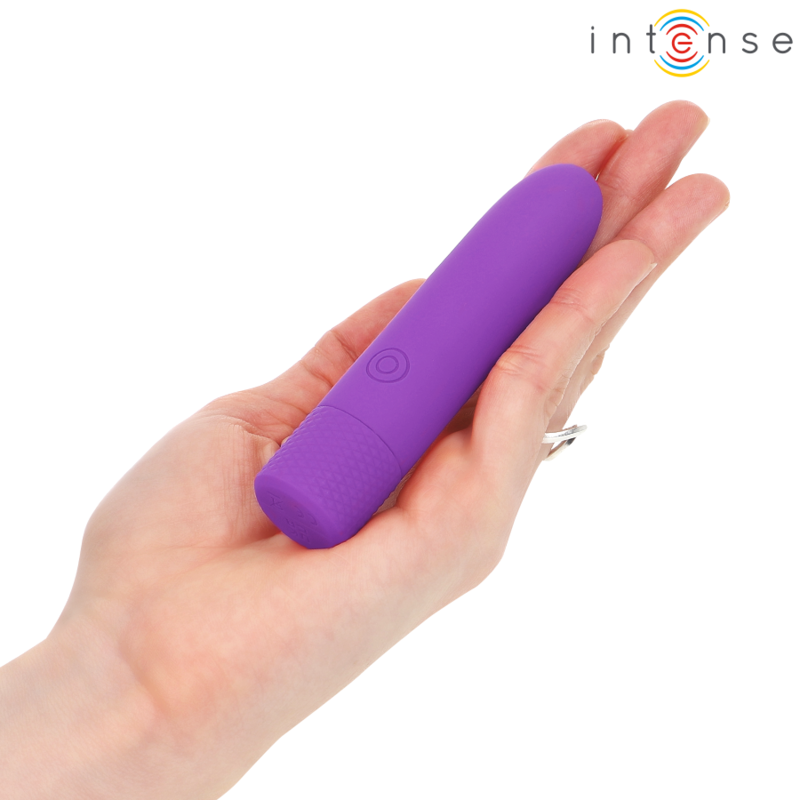 INTENSO - SYMONE USB RECARREGÁVEL VIBRATÓRIA BULLET 8 VIBRAÇÕES ROXO 10 X 2,2 CM