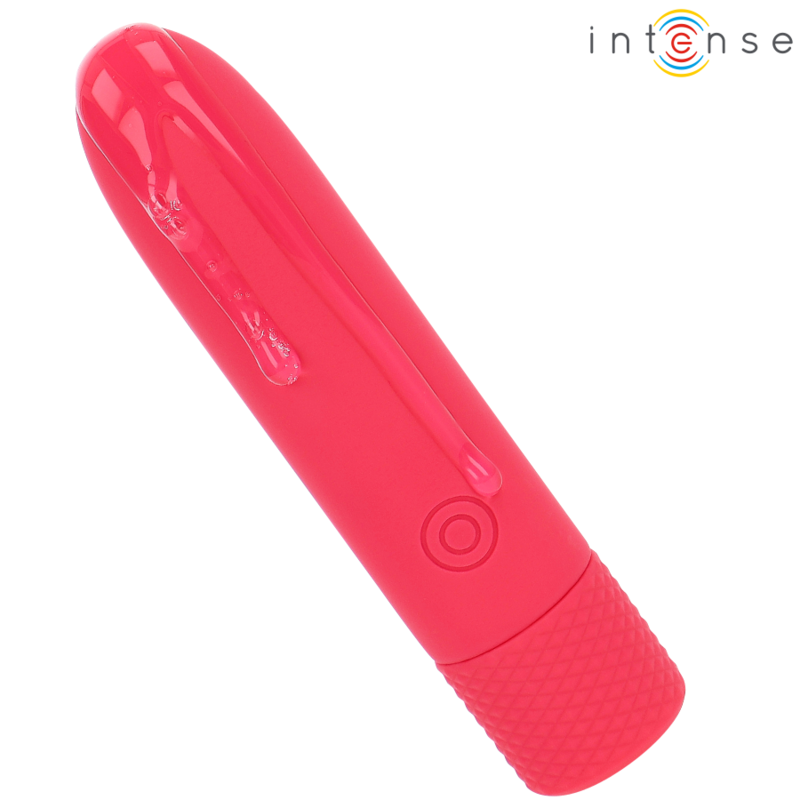 INTENSO - SYMONE USB RECARREGÁVEL VIBRATÓRIA BULLET 8 VIBRAÇÕES VERMELHO 10 X 2,2 CM