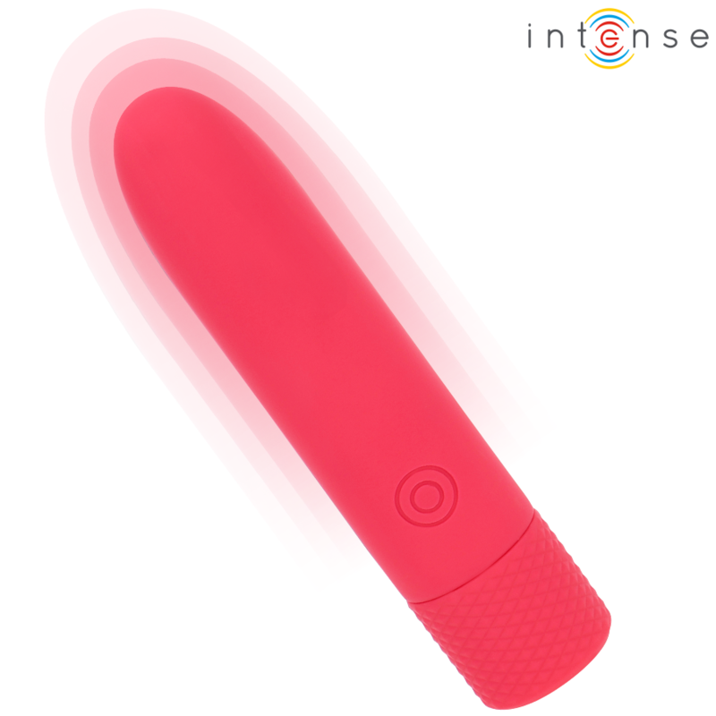INTENSO - SYMONE USB RECARREGÁVEL VIBRATÓRIA BULLET 8 VIBRAÇÕES VERMELHO 10 X 2,2 CM