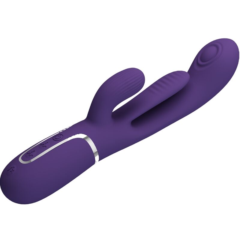 PRETTY LOVE - SHANIA TRIPLO VIBRADOR RABBIT MULTIFUNÇÕES ROXO