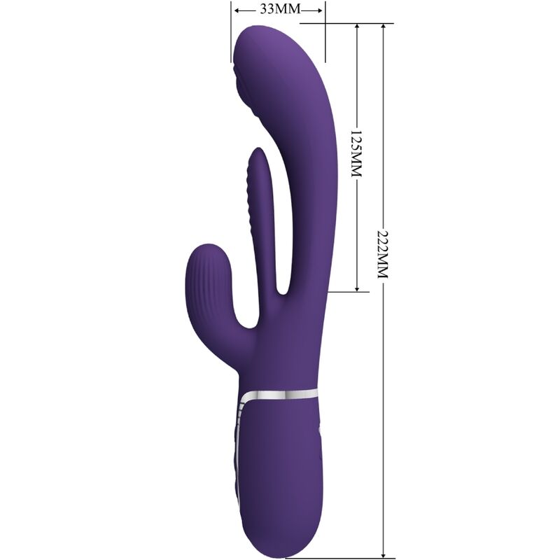 PRETTY LOVE - SHANIA TRIPLO VIBRADOR RABBIT MULTIFUNÇÕES ROXO