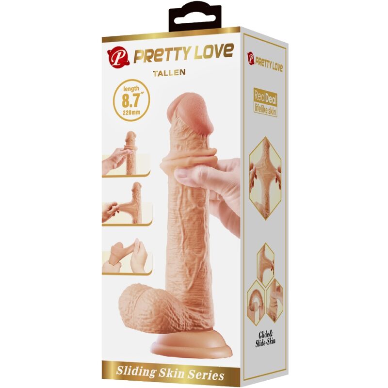 PRETTY LOVE - TALLEN DILDO REALISTA 22 CM NATURAL