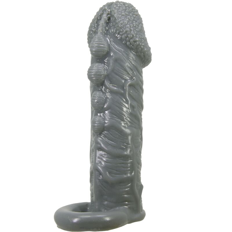 PRETTY LOVE - FUNDA REALISTA ALONGADORA E RETARDANTE PARA PENIS CINZA