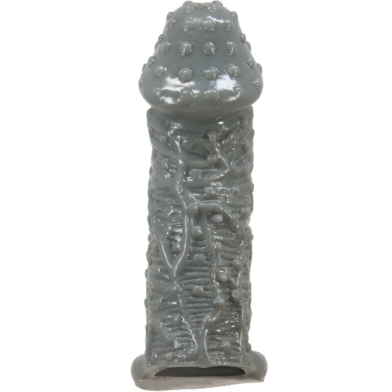 PRETTY LOVE - FUNDA REALISTA ALONGADORA E RETARDANTE PARA PENIS MODELO 2 CINZA