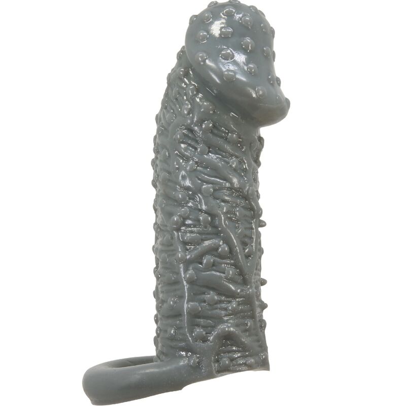 PRETTY LOVE - FUNDA REALISTA ALONGADORA E RETARDANTE PARA PENIS MODELO 2 CINZA