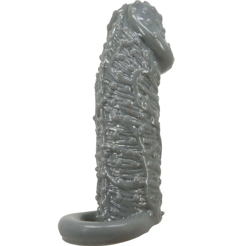 PRETTY LOVE - FUNDA REALISTA ALONGADORA E RETARDANTE PARA PENIS MODELO 2 CINZA