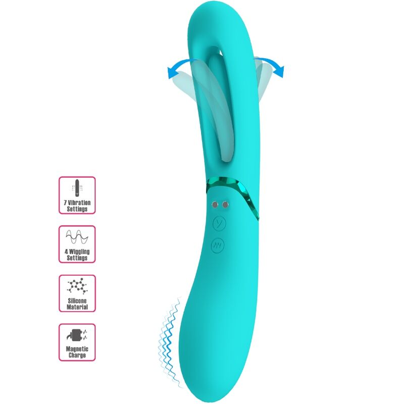 ROMANCE - LEXIE VIBRADOR PONTO G 7 VIBRAÇÕES AZUL