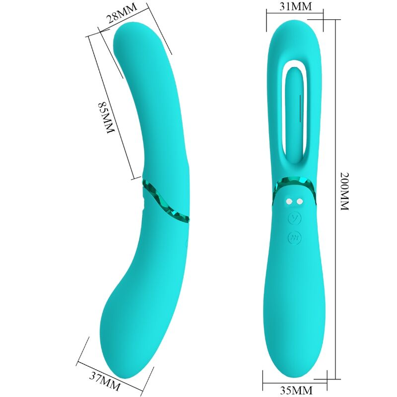ROMANCE - LEXIE VIBRADOR PONTO G 7 VIBRAÇÕES AZUL
