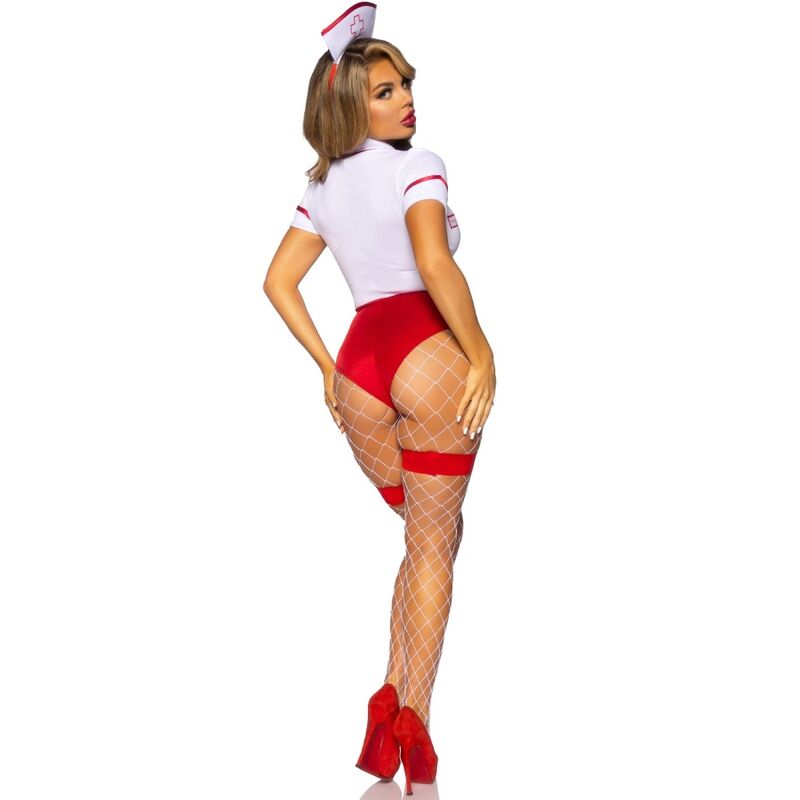 LEG AVENUE - FANTASIA ENFERMEIRA SEXY VERMELHA/BRANCA M