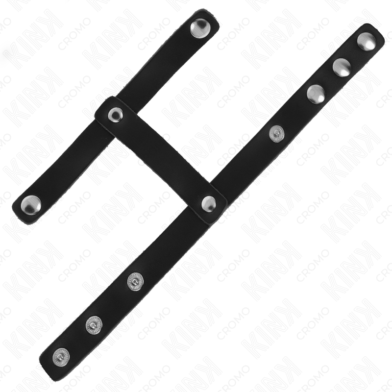 Kink - Anel de Couro Ajustável para Pênis e Tinta Divisora ​​de Bolsas