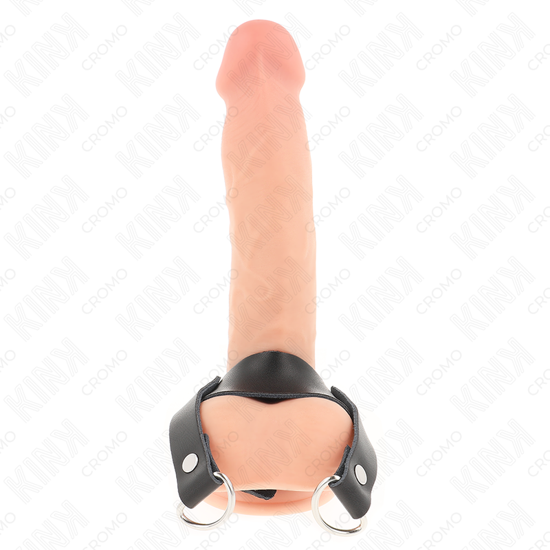 KINK - ANEL PARA PÊNIS COM ARGOLAS EM FORMA DE “D” 18,5 X 3,3 CM