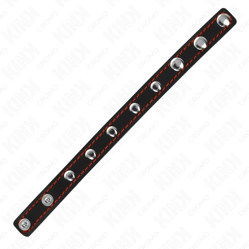 KINK - ANEL PARA PÊNIS EM COURO COM PONTAS 21,5 X 1,6 CM