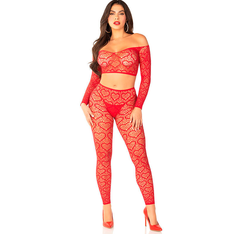 LEG AVENUE - CROP TOP + MEIAS VERMELHO TAMANHO ÚNICO