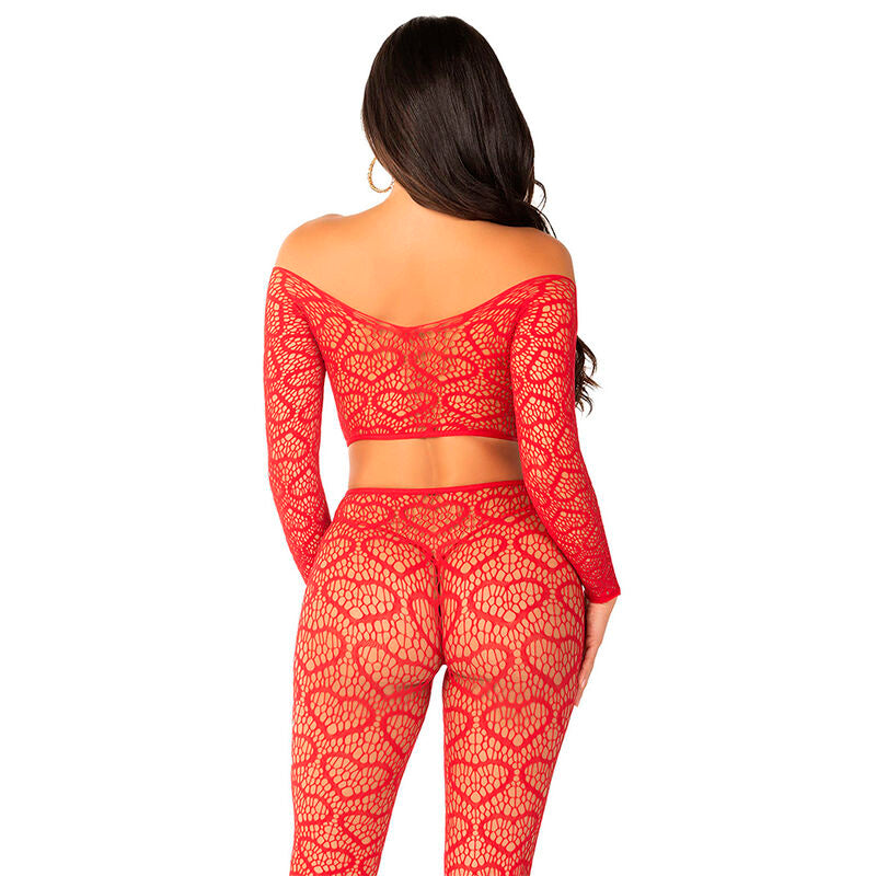 LEG AVENUE - CROP TOP + MEIAS VERMELHO TAMANHO ÚNICO