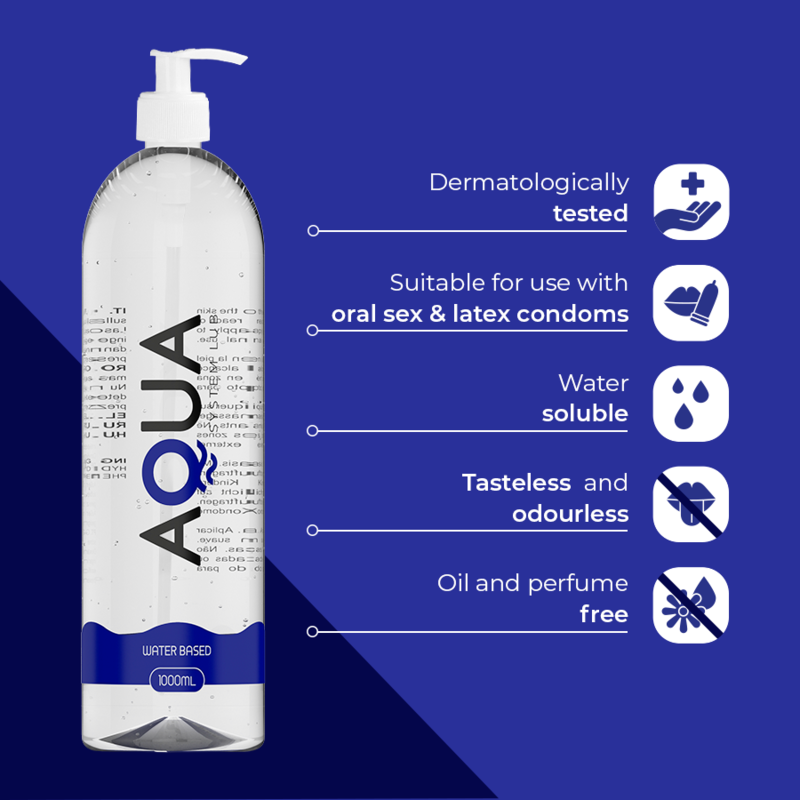 AQUA CALIDAD - LUBRIFICANTE A BASE DE ÁGUA 1000 ML