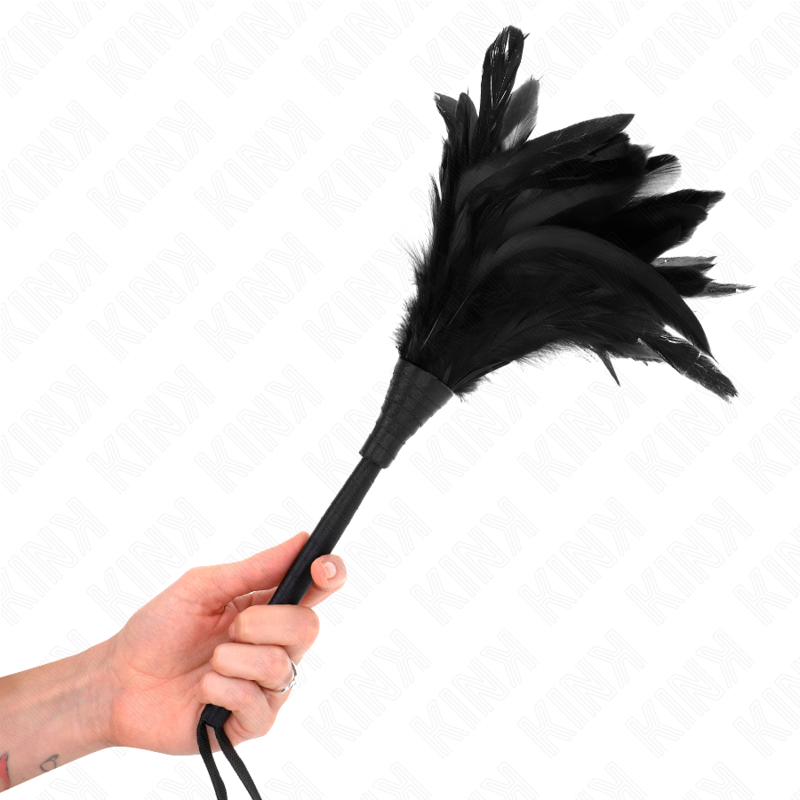 KINK - PENAS DE FRANGO EM FORMA DE CHIFRE NEGRO MAIDS 36 CM