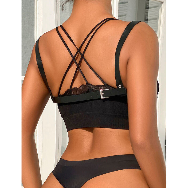 SUBBLIME - 953713 CINTO BONDAGE ESTILO PUNK COM FIVELA METÁLICA PRETO TAMANHO ÚNICO