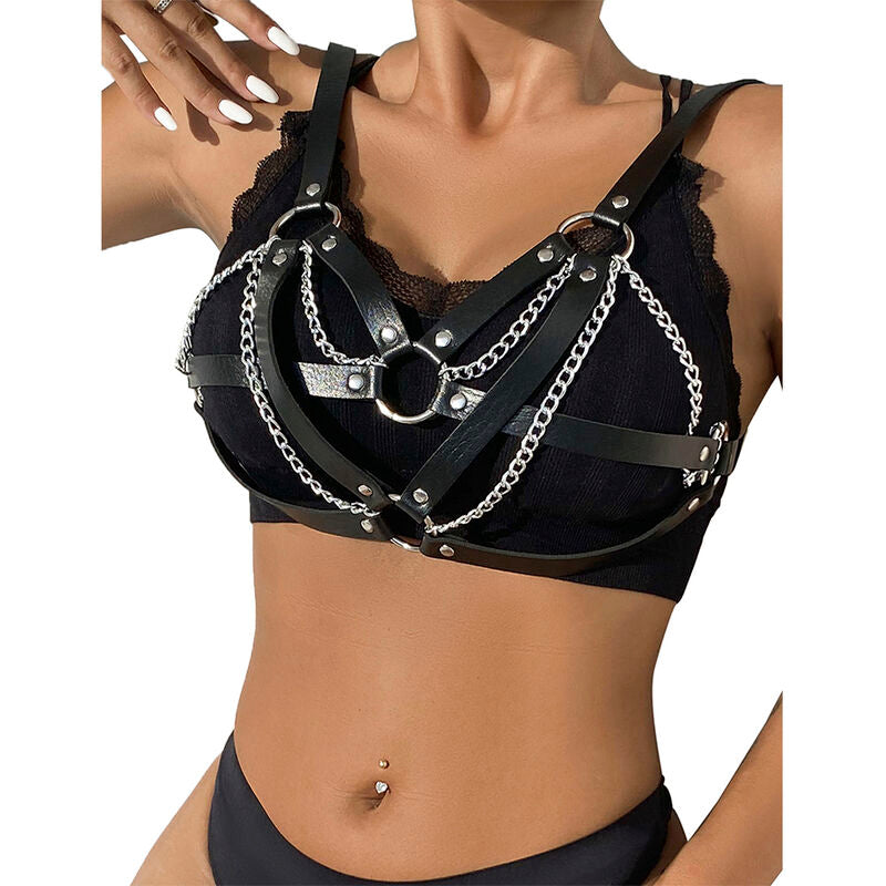 SUBBLIME - 953713 CINTO BONDAGE ESTILO PUNK COM FIVELA METÁLICA PRETO TAMANHO ÚNICO
