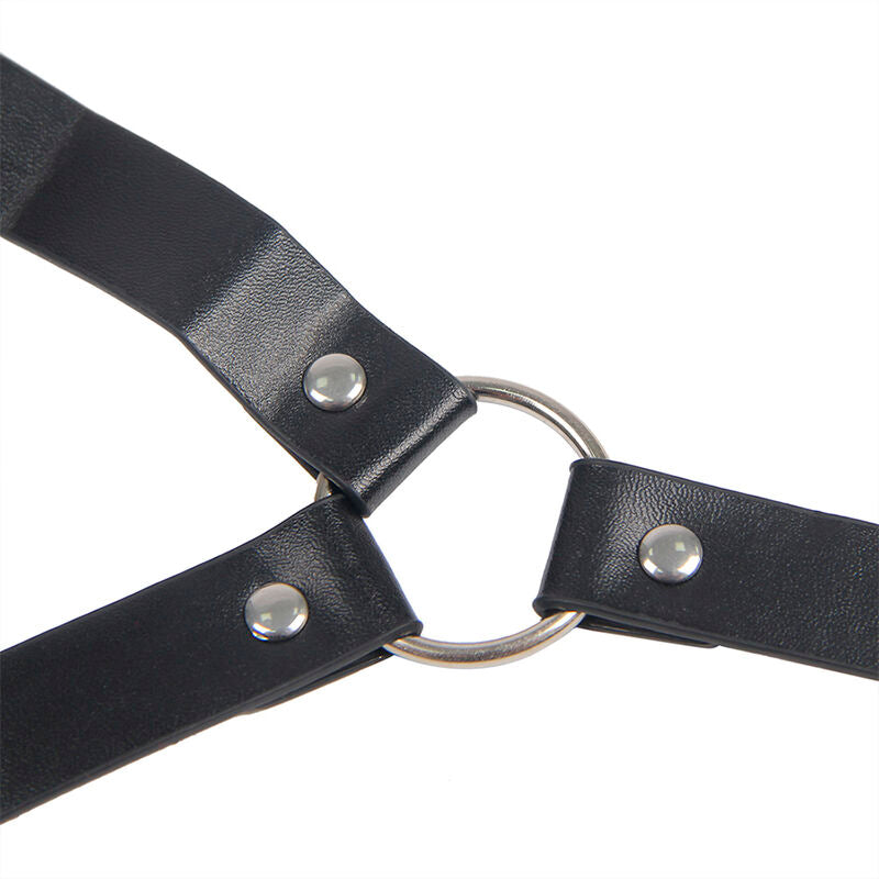 SUBBLIME - 953720 PINZAS DE PECHO BONDAGE COURO TIRAS PRETO TAMANHO ÚNICO