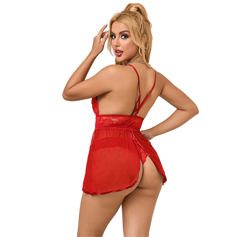 Subblime - 953843 Babydoll Com Costas Abiertas Vermelho L/XL