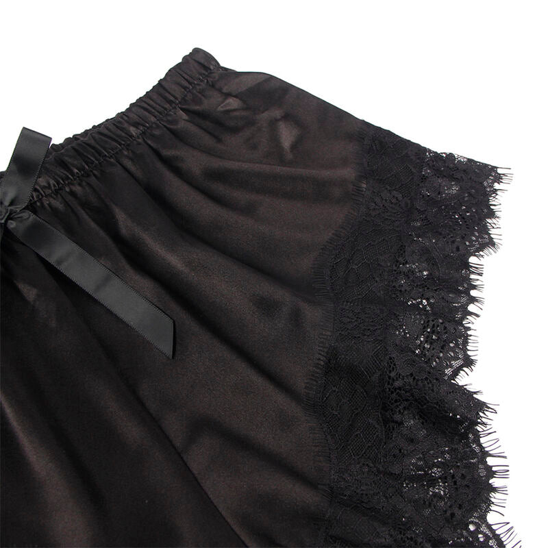 SUBBLIME - 953942 PIJAMA SEXY CETIM E RENDA PRETO L/XL