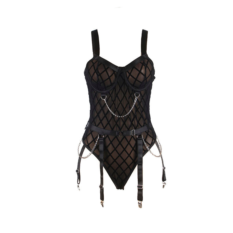 SUBBLIME - 954277 BODY COM CORRENTES + LIGUEIROS PRETO L/XL