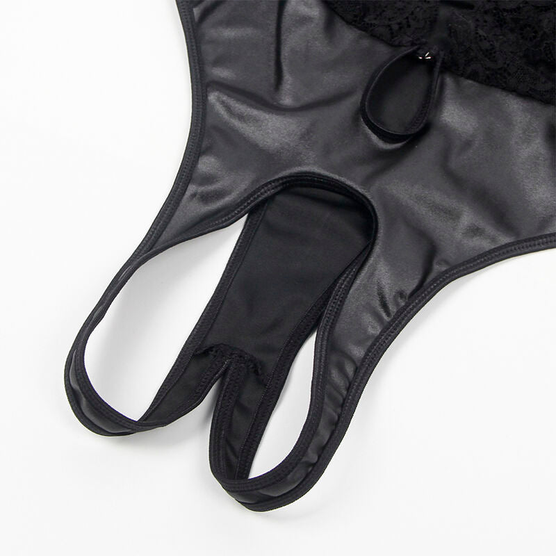 Subblime - 954390 Body Sexy con Cinta-Liga Negra L/XL