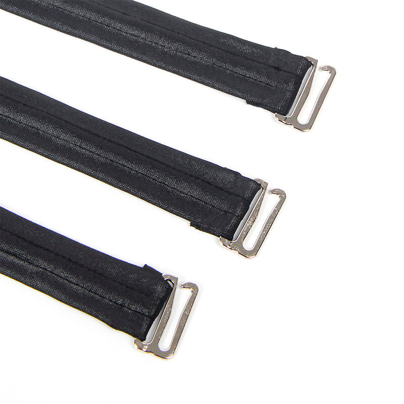 SUBBLIME - 954406 VESTIDO BONDAGE EM COURO PRETO S/M