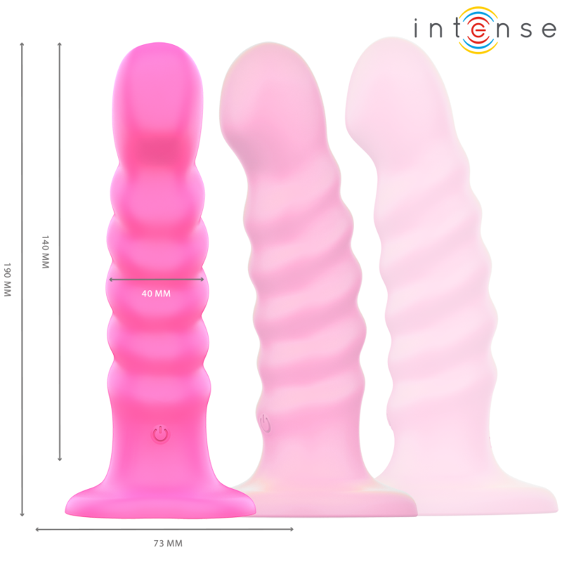 Intenso - Cindy Vibrador Tamanho L Design Espiral 10 Vibrações Rosa Controle Remoto