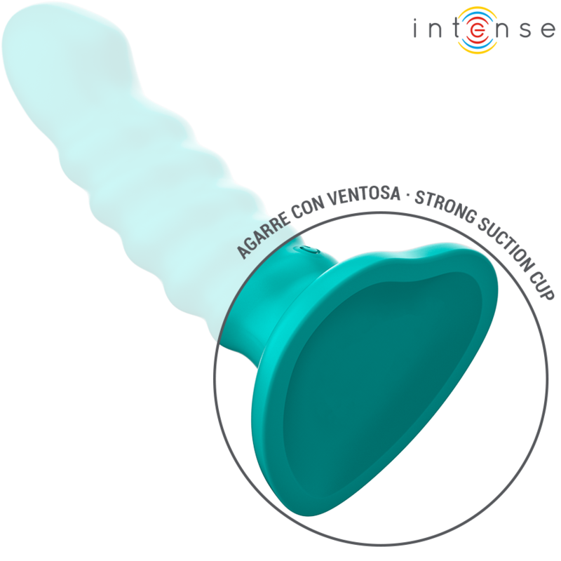 INTENSE - BUFFY VIBRADOR TAMANHO S DESIGN EM ESPIRAL 10 VIBRAÇÕES AZUL COM CONTROLO REMOTO